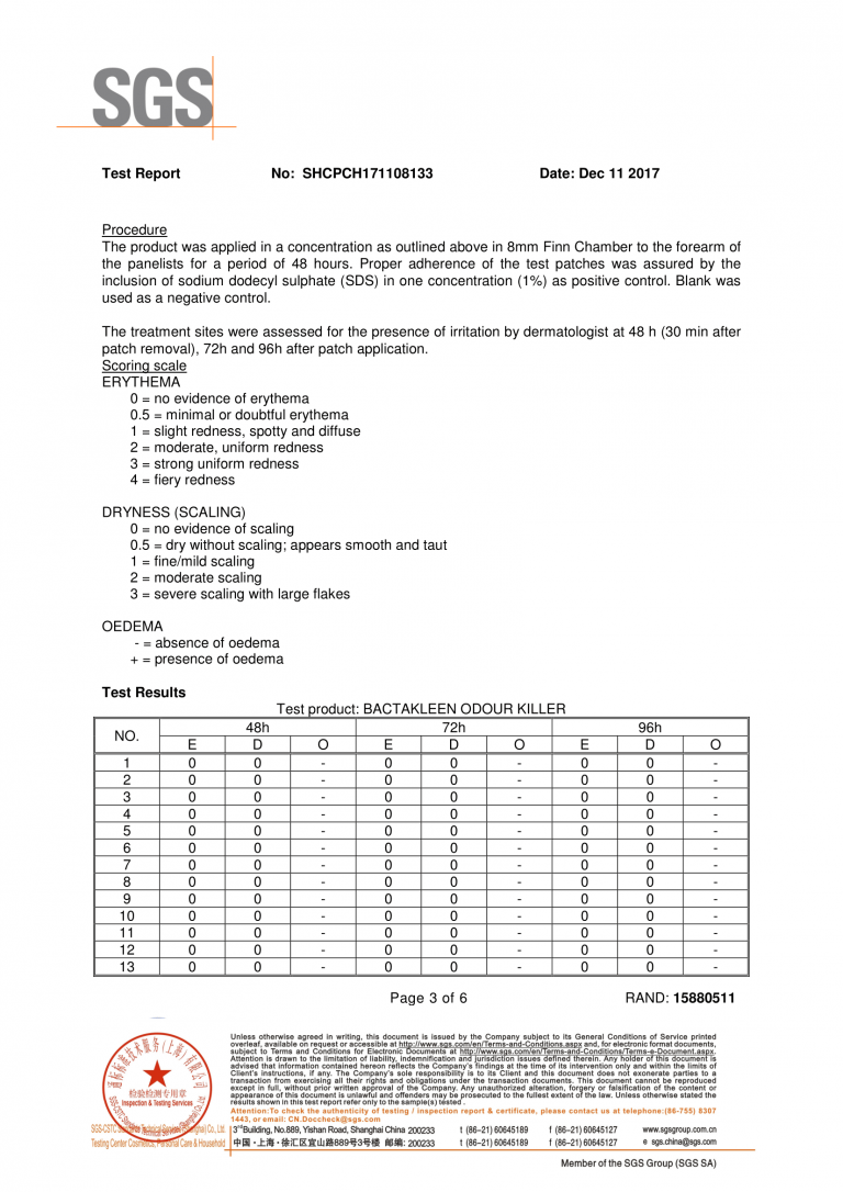 Odour Killer dermal test SHCPCH171108133-3